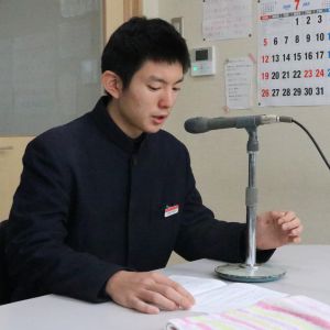 生徒会長 安部祐太くん